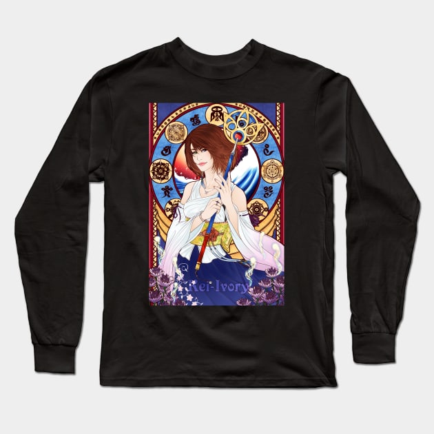 Summoner Yuna - Art Nouveau Long Sleeve T-Shirt by KeiIvory